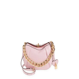 Moschino NWT Heart Lock Leather Shoulder Bag in Pink